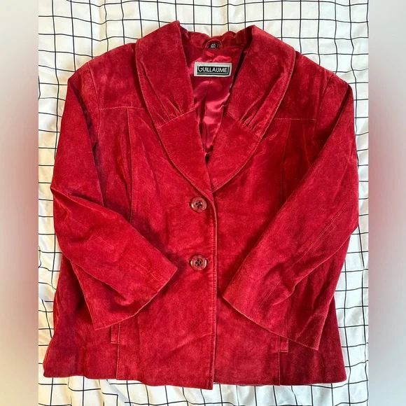 Guillaume burgundy suede jacket, medium - Picture 9 of 14